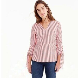 Universal Standard For J.Crew | Poplin Tie Sleeve Top